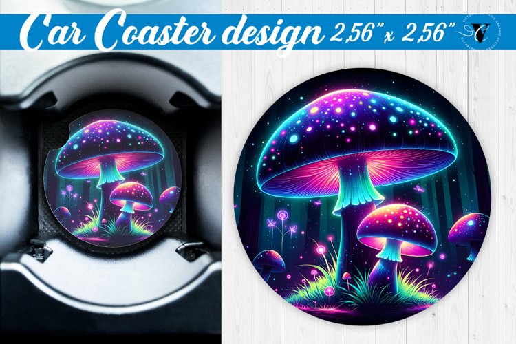 Car Coaster | Neon sublimation