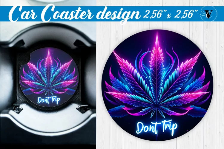 Car Coaster | Neon sublimation