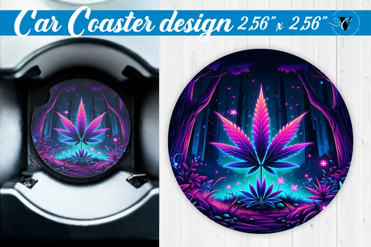 Car Coaster | Neon sublimation