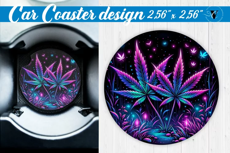 Car Coaster | Neon sublimation