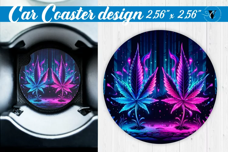 Car Coaster | Neon sublimation