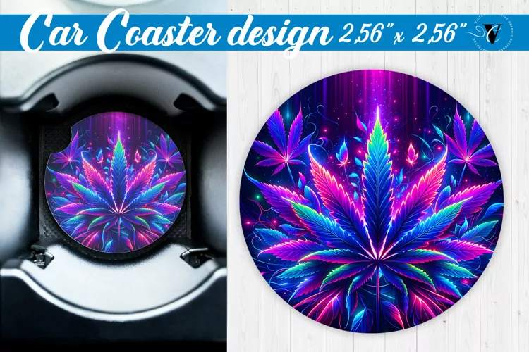 Car Coaster | Neon sublimation