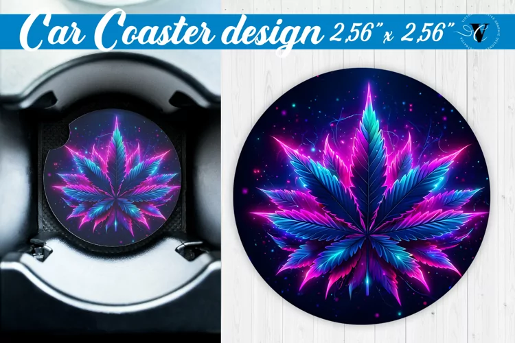 Car Coaster | Neon sublimation