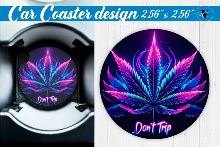 Car Coaster | Neon sublimation