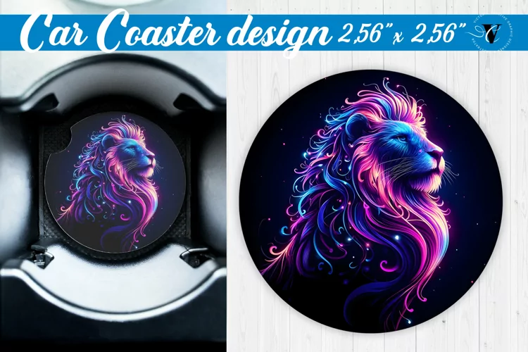 Car Coaster | Neon sublimation