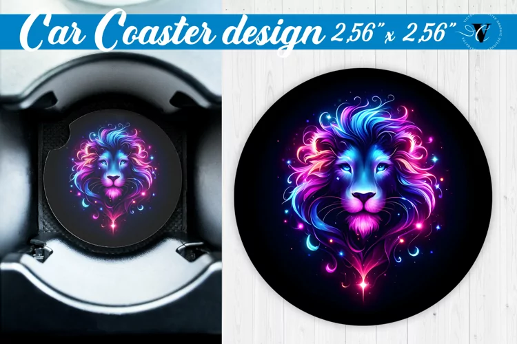 Car Coaster | Neon sublimation