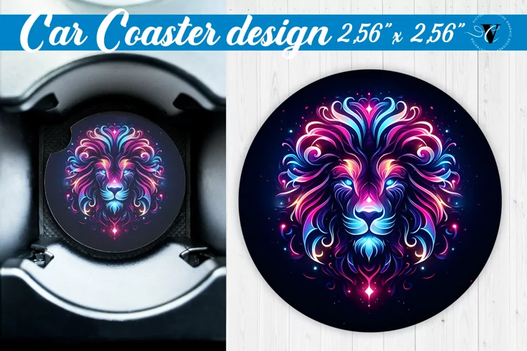 Car Coaster | Neon sublimation