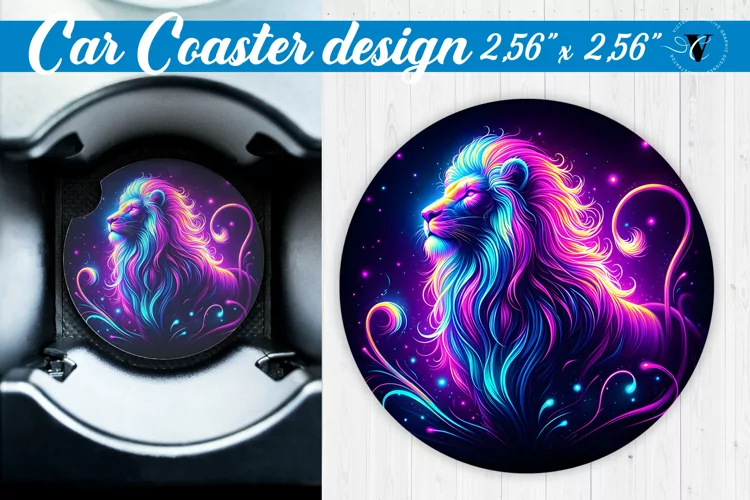 Car Coaster | Neon sublimation