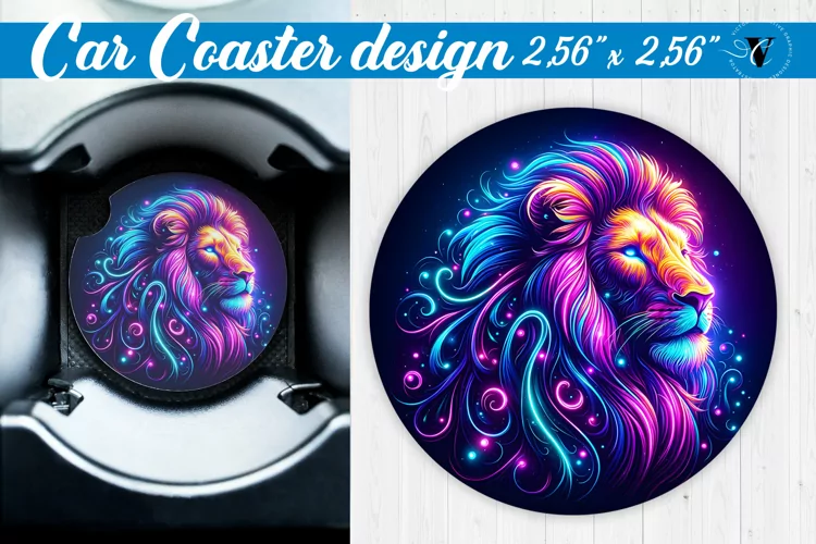 Car Coaster | Neon sublimation