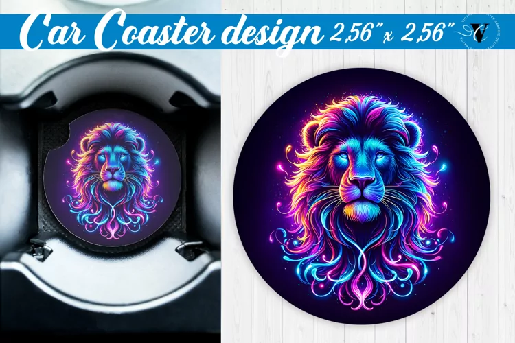 Car Coaster | Neon sublimation