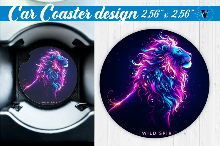 Car Coaster | Neon sublimation