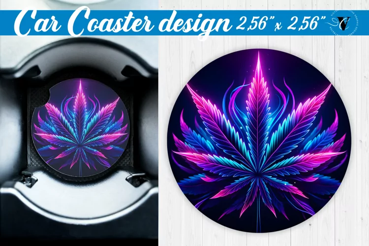 Car Coaster | Neon sublimation