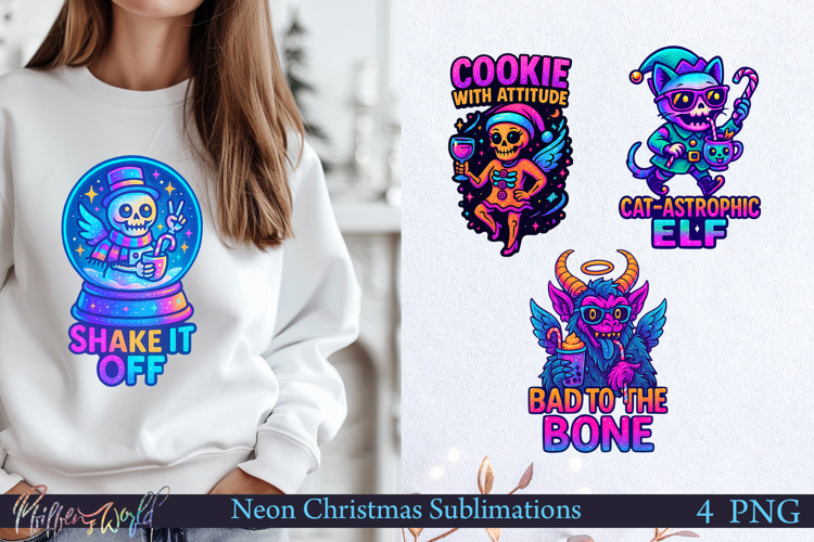 Neon Christmas Sublimation Designs | Funny Qu0otes