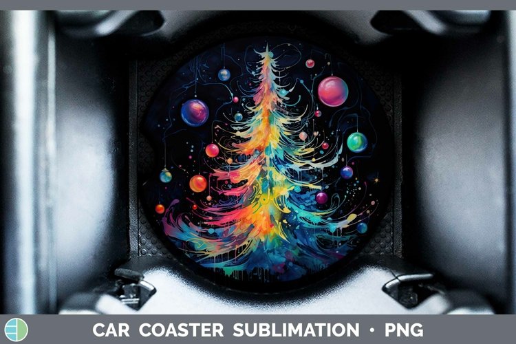 GorgeousNeon Christmas Car Coaster design.