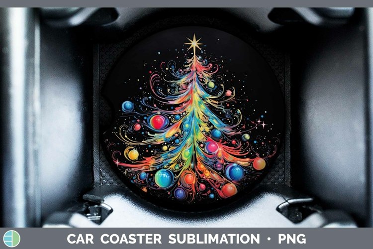 GorgeousNeon Christmas Car Coaster design.