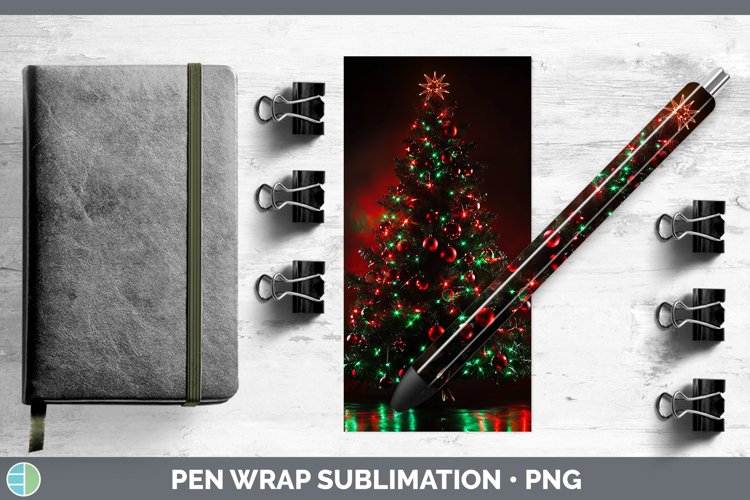 GorgeousNeon Christmas Pen Wrap design.