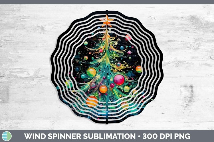 Neon Christmas Tree Wind Spinner Sublimation Spinner De