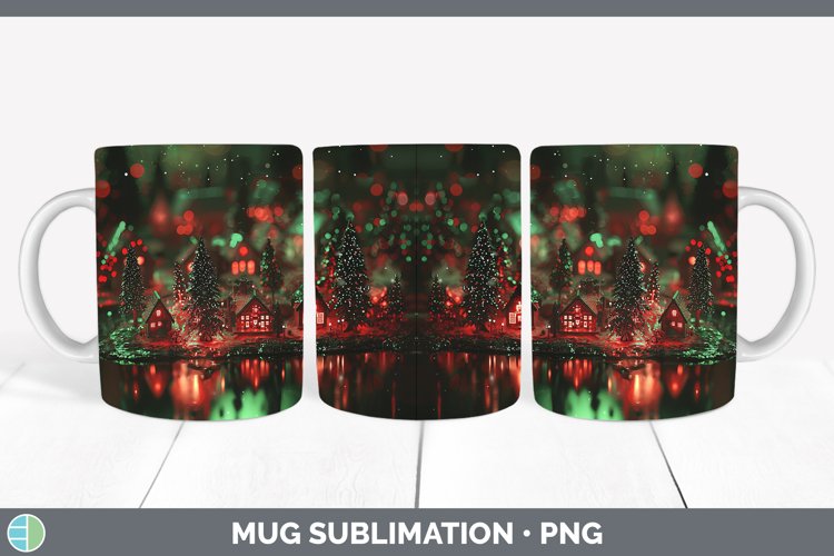 GorgeousNeon Christmas Mug Wrap design.