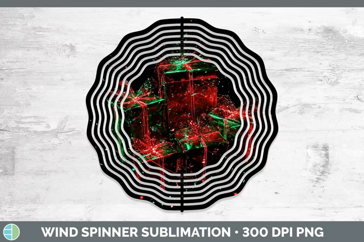 Neon Christmas Gifts Wind Spinner Sublimation Spinner Design