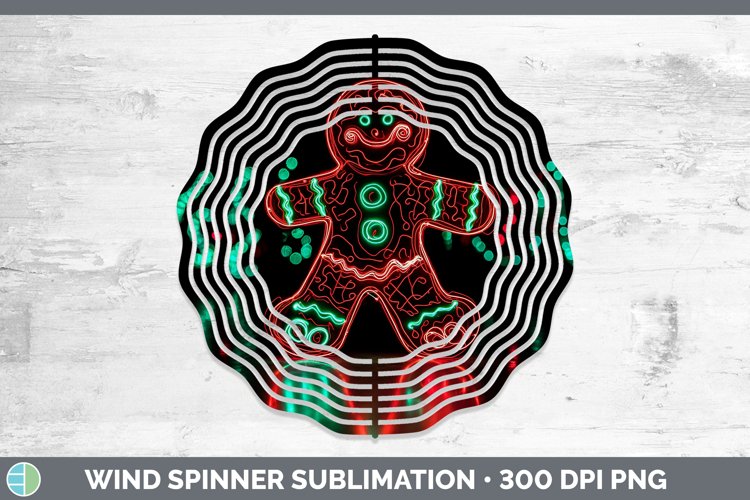 GorgeousNeon Christmas Wind Spinner design.