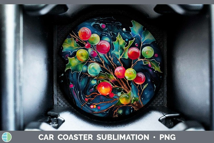 GorgeousNeon Christmas Car Coaster design.
