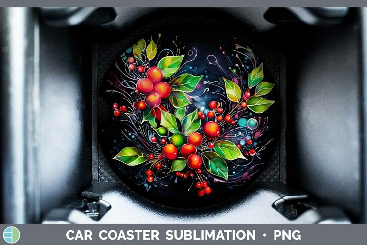GorgeousNeon Christmas Car Coaster design.