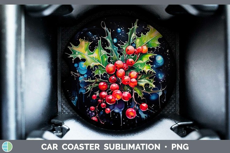 GorgeousNeon Christmas Car Coaster design.