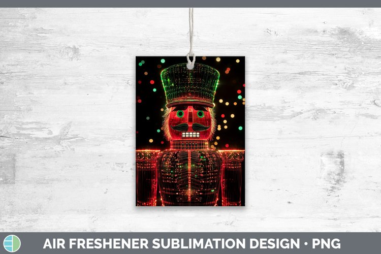 Neon Christmas Nutcracker Air Freshener Sublimation Car Fres