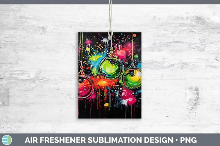 Neon Christmas Ornaments Air Freshener Sublimation Car Fresh