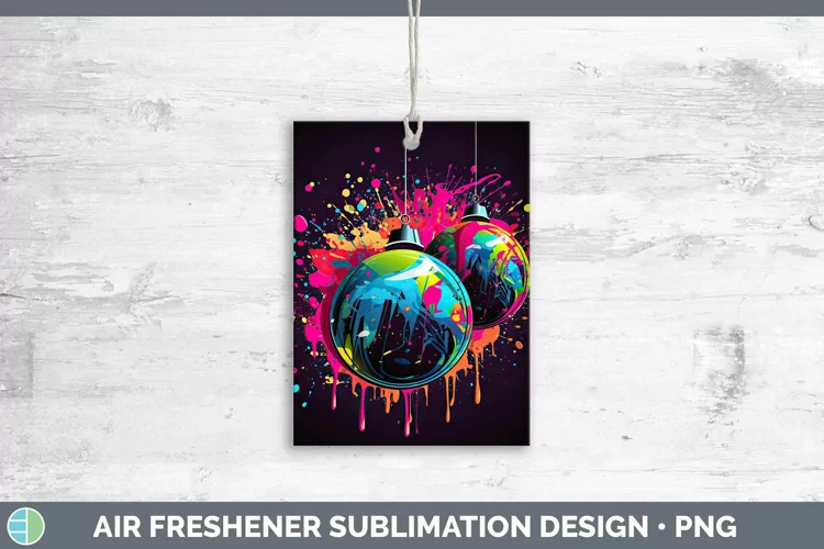 Neon Christmas Ornaments Air Freshener Sublimation Car Fresh