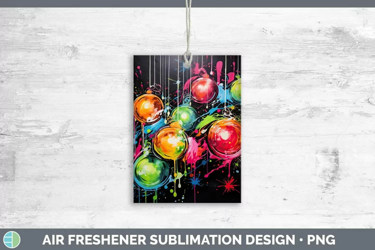 Neon Christmas Ornaments Air Freshener Sublimation Car Fresh