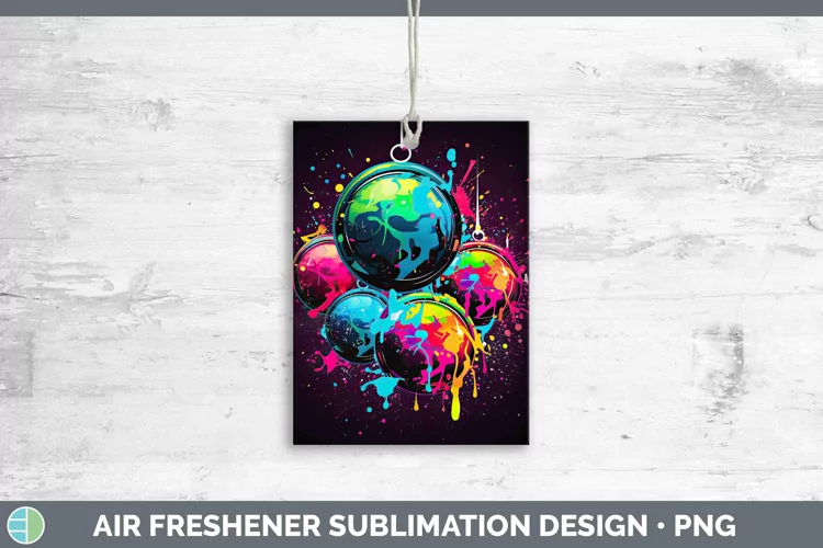 Neon Christmas Ornaments Air Freshener Sublimation Car Fresh