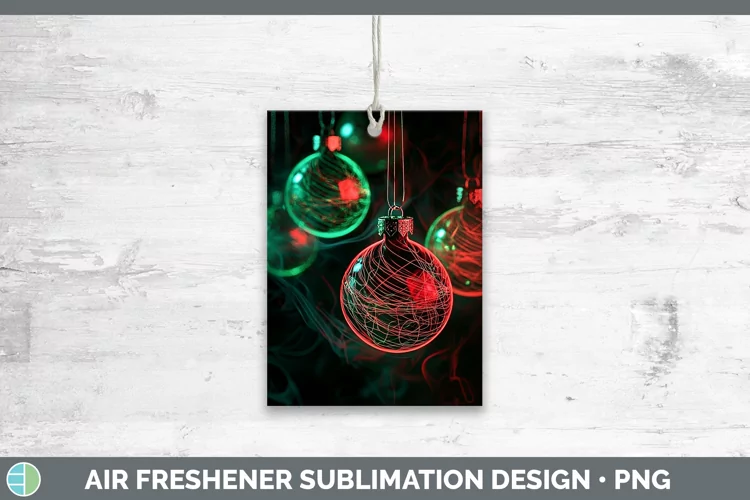 Neon Christmas Ornaments Air Freshener Sublimation Car Fresh
