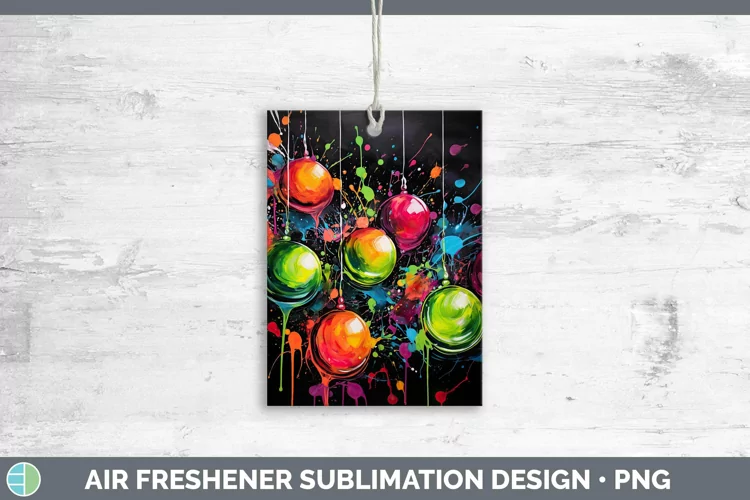 Neon Christmas Ornaments Air Freshener Sublimation Car Fresh