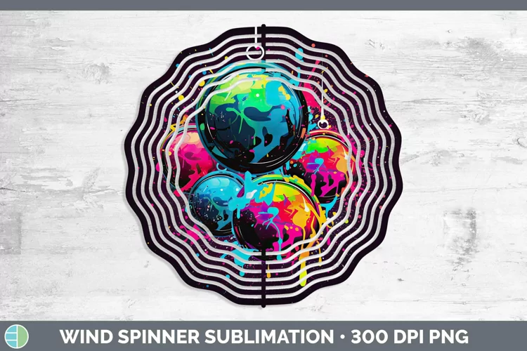 Neon Christmas Ornaments Wind Spinner Sublimation Spinner De