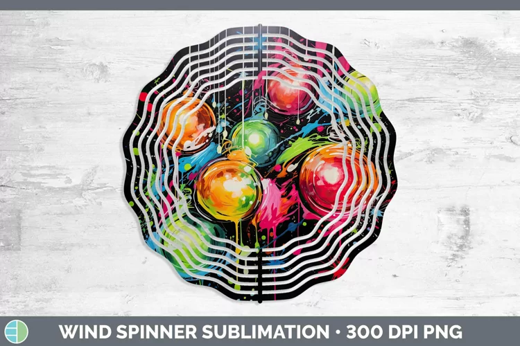 Neon Christmas Ornaments Wind Spinner Sublimation Spinner De