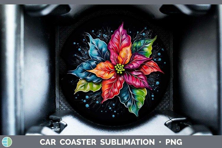 GorgeousNeon Christmas Car Coaster design.