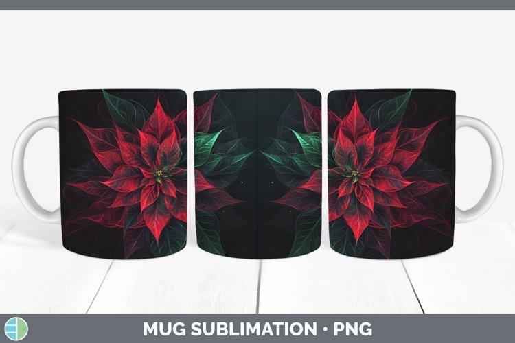 GorgeousNeon Christmas Mug Wrap design.