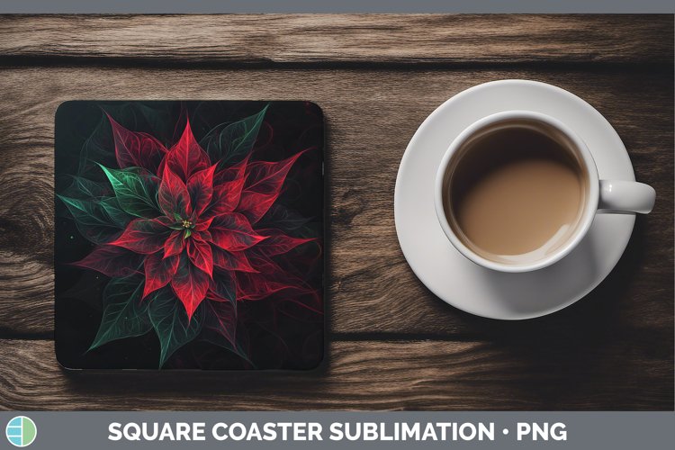 GorgeousNeon Christmas Square Coaster design.