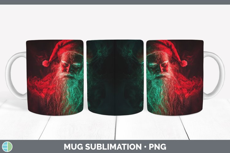 GorgeousNeon Christmas Mug Wrap design.
