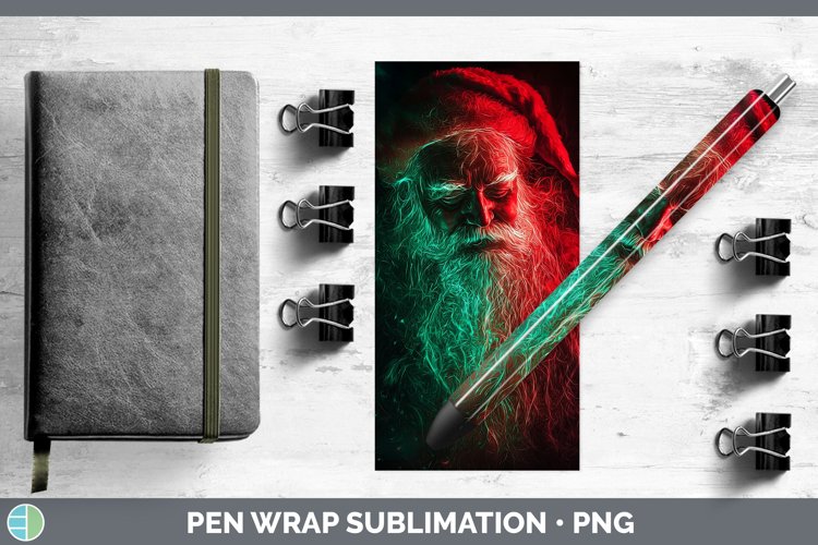GorgeousNeon Christmas Pen Wrap design.