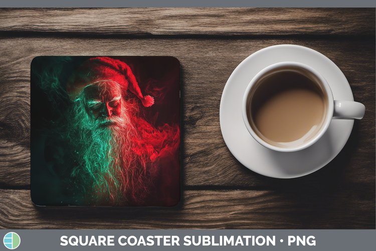 GorgeousNeon Christmas Square Coaster design.