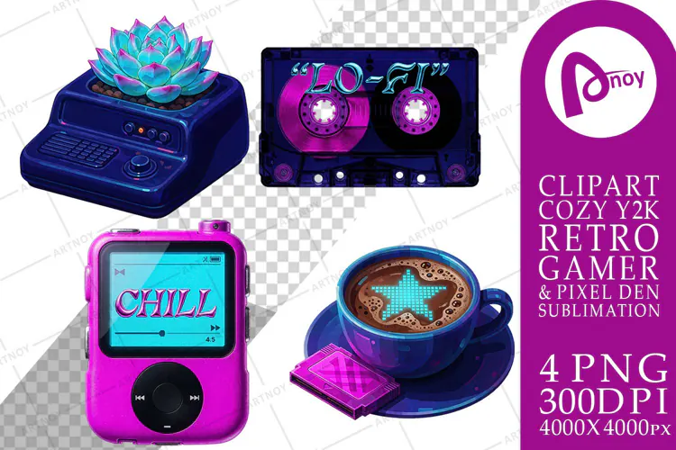 Cyberpunk Hygge Cafe Sublimation