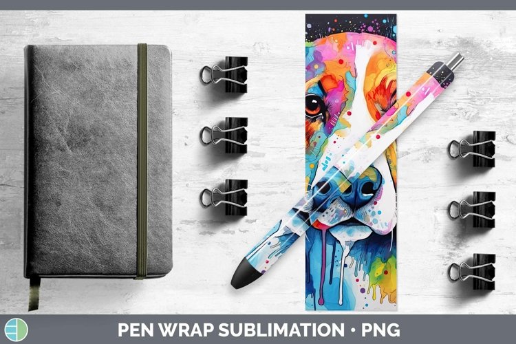 GorgeousNeon Dogs Pen Wrap design.