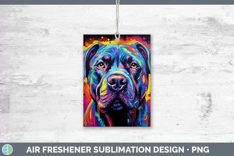 Neon Dogs Cane Corso Air Freshener Sublimation Car Freshener