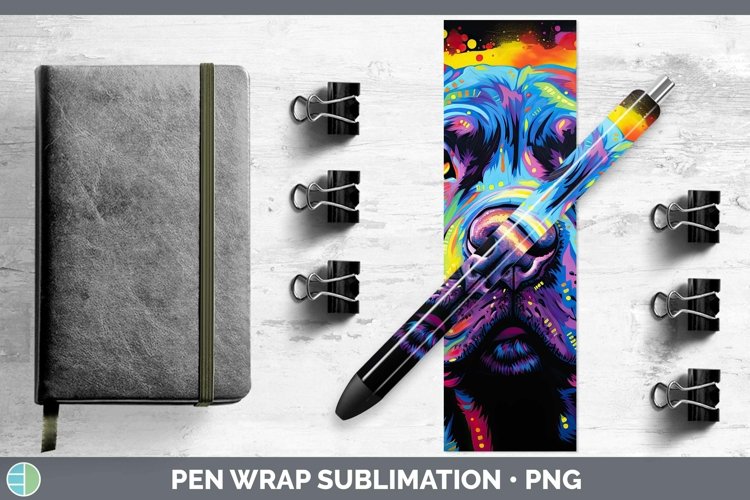 GorgeousNeon Dogs Pen Wrap design.