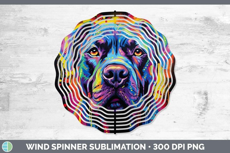 Neon Dogs Cane Corso Wind Spinner Sublimation Spinner Design