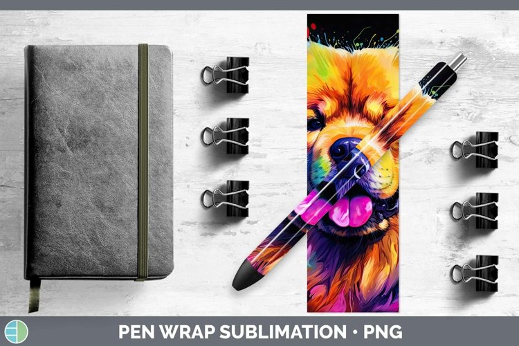 GorgeousNeon Dogs Pen Wrap design.