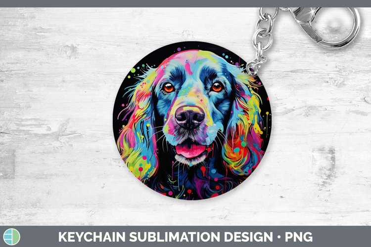 GorgeousNeon Dogs Keychain design.