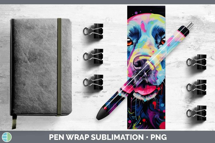 GorgeousNeon Dogs Pen Wrap design.